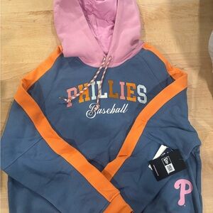 New Era Pink and Blue Phillies Hoodie
